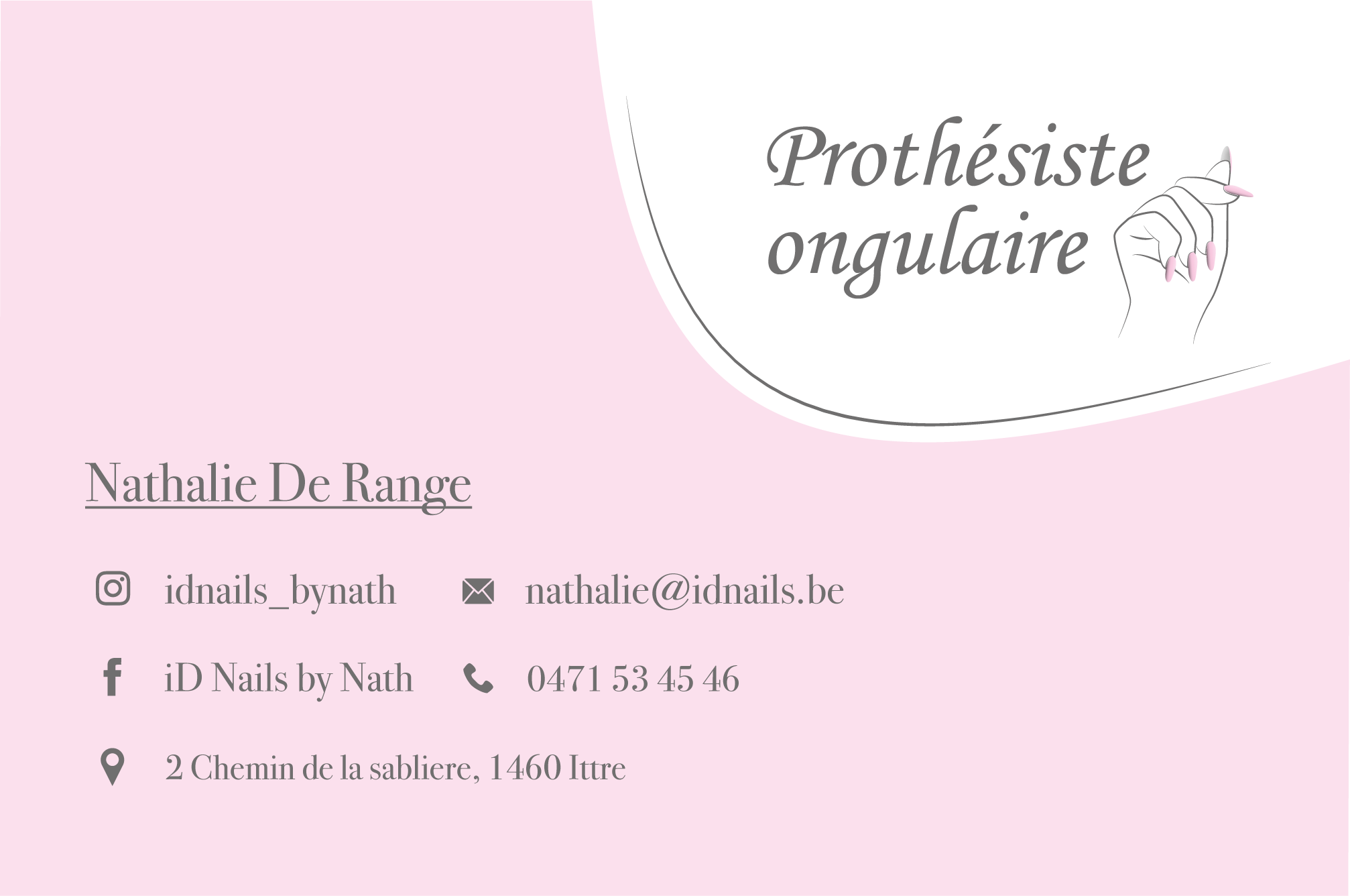 iD Nails carte de visite recto